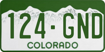 CO license plate 124GND