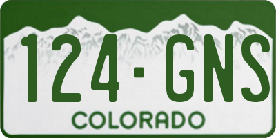CO license plate 124GNS