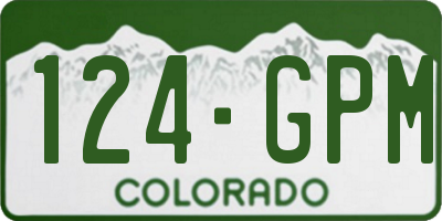 CO license plate 124GPM