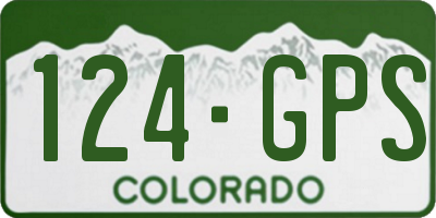 CO license plate 124GPS
