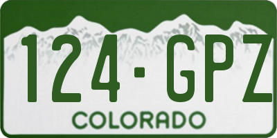 CO license plate 124GPZ