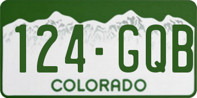 CO license plate 124GQB
