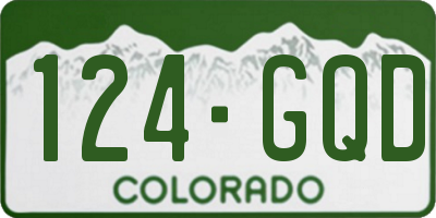 CO license plate 124GQD