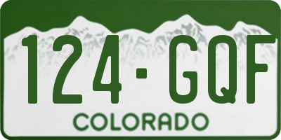 CO license plate 124GQF