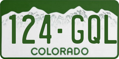 CO license plate 124GQL