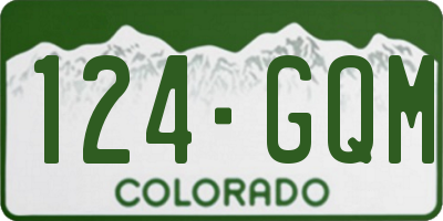 CO license plate 124GQM