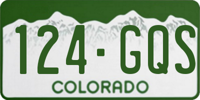 CO license plate 124GQS