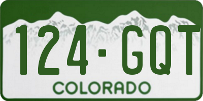 CO license plate 124GQT