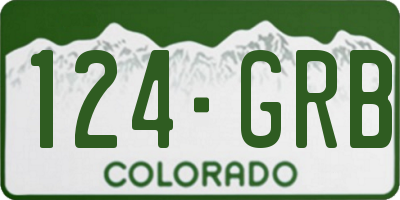 CO license plate 124GRB
