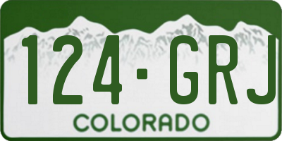 CO license plate 124GRJ