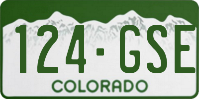 CO license plate 124GSE