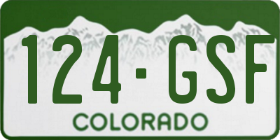 CO license plate 124GSF