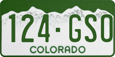 CO license plate 124GSO