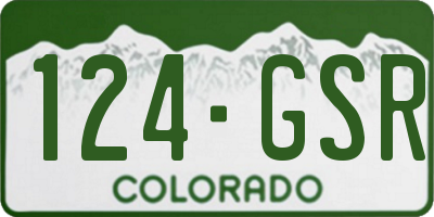 CO license plate 124GSR