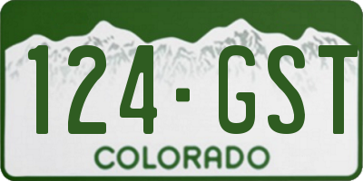 CO license plate 124GST