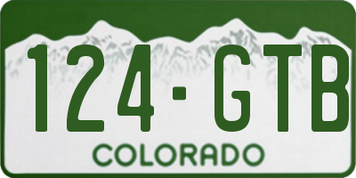 CO license plate 124GTB