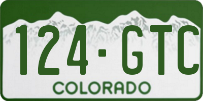 CO license plate 124GTC