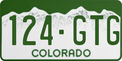 CO license plate 124GTG