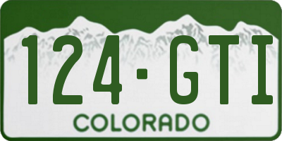 CO license plate 124GTI