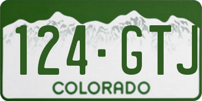 CO license plate 124GTJ