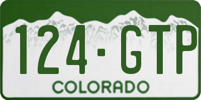 CO license plate 124GTP