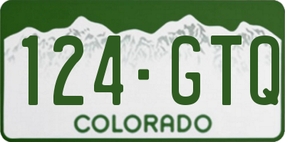 CO license plate 124GTQ