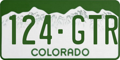 CO license plate 124GTR