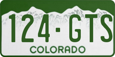 CO license plate 124GTS