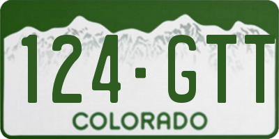 CO license plate 124GTT