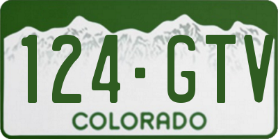 CO license plate 124GTV
