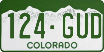 CO license plate 124GUD
