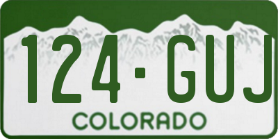 CO license plate 124GUJ