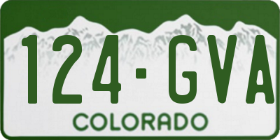 CO license plate 124GVA