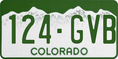 CO license plate 124GVB
