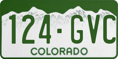CO license plate 124GVC