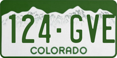 CO license plate 124GVE