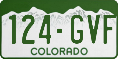 CO license plate 124GVF
