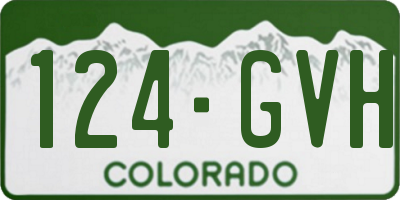 CO license plate 124GVH