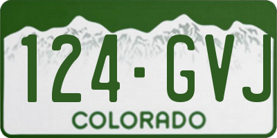 CO license plate 124GVJ