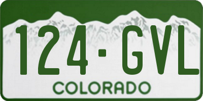 CO license plate 124GVL