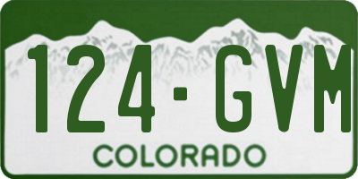 CO license plate 124GVM
