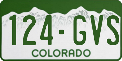 CO license plate 124GVS