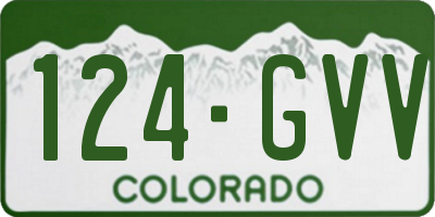 CO license plate 124GVV