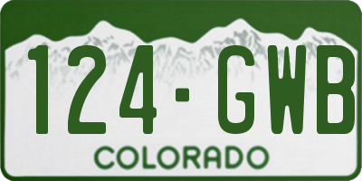 CO license plate 124GWB