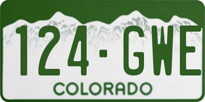 CO license plate 124GWE