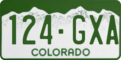 CO license plate 124GXA