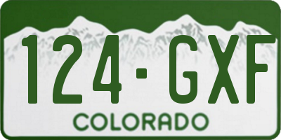 CO license plate 124GXF