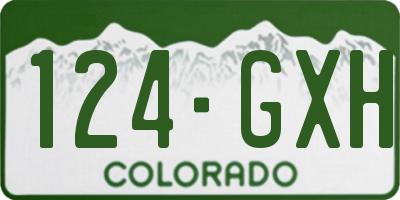 CO license plate 124GXH