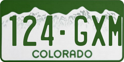 CO license plate 124GXM