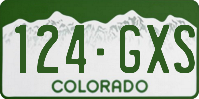CO license plate 124GXS